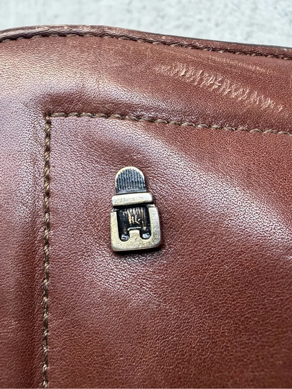 Vintage 1970s–1980s Brown Leather Portfolio Briefcase Document Case C&C Zipper